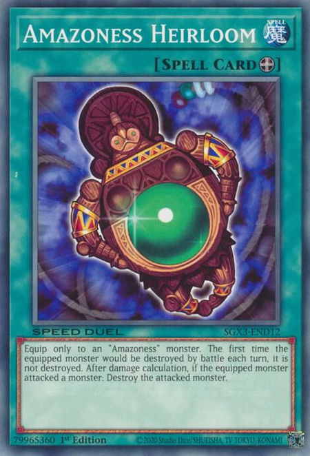 Amazoness Heirloom - Speed Duel GX: Duelists of Shadows YuGiOh trading card