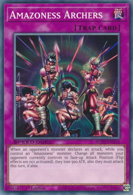Amazoness Archers - Speed Duel GX: Duelists of Shadows YuGiOh trading card