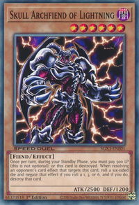 Skull Archfiend of Lightning - Speed Duel GX: Duelists of Shadows (SGX3) #SGX3-ENE01 - Common / Short Print YuGiOh Trading Card