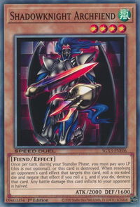 Shadowknight Archfiend - Speed Duel GX: Duelists of Shadows (SGX3) #SGX3-ENE06 - Common / Short Print YuGiOh Trading Card
