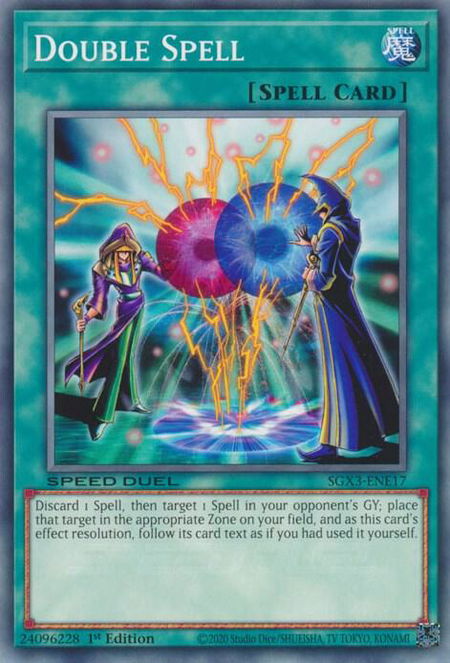 Double Spell - Speed Duel GX: Duelists of Shadows YuGiOh trading card