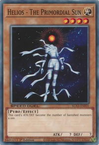 Helios - The Primordial Sun - Speed Duel GX: Duelists of Shadows (SGX3) #SGX3-ENF01 - Common / Short Print YuGiOh Trading Card