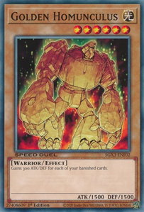 Golden Homunculus - Speed Duel GX: Duelists of Shadows (SGX3) #SGX3-ENF02 - Common / Short Print YuGiOh Trading Card