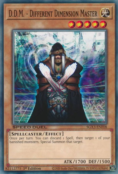D.D.M. - Different Dimension Master trading card from Speed Duel GX: Duelists of Shadows D.D.M. - Different Dimension Master - Speed Duel GX: Duelists of Shadows YuGiOh trading card