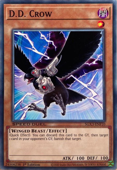 D.D. Crow - Speed Duel GX: Duelists of Shadows YuGiOh trading card