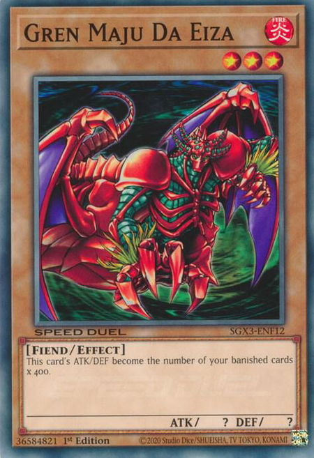 Gren Maju Da Eiza - Speed Duel GX: Duelists of Shadows YuGiOh trading card
