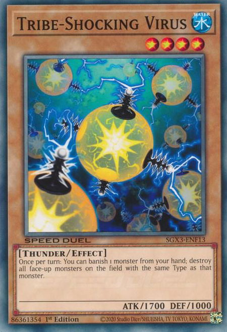 Tribe-Shocking Virus - Speed Duel GX: Duelists of Shadows YuGiOh trading card