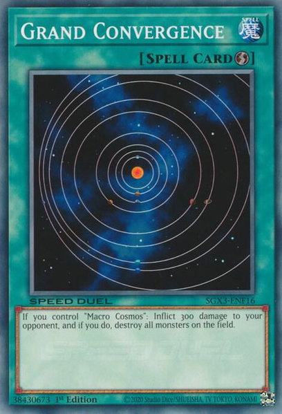 Grand Convergence trading card from Speed Duel GX: Duelists of Shadows Grand Convergence - Speed Duel GX: Duelists of Shadows YuGiOh trading card