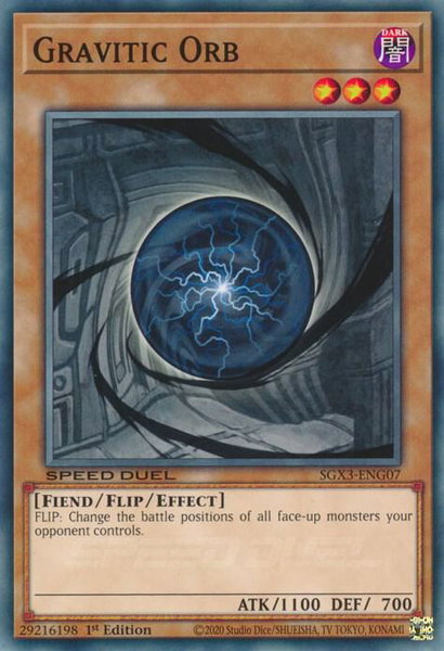 Gravitic Orb trading card from Speed Duel GX: Duelists of Shadows Gravitic Orb - Speed Duel GX: Duelists of Shadows YuGiOh trading card