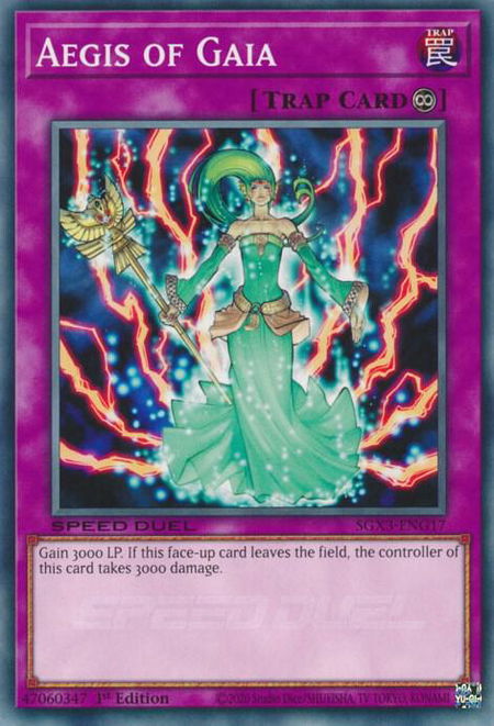 Aegis of Gaia - Speed Duel GX: Duelists of Shadows YuGiOh trading card