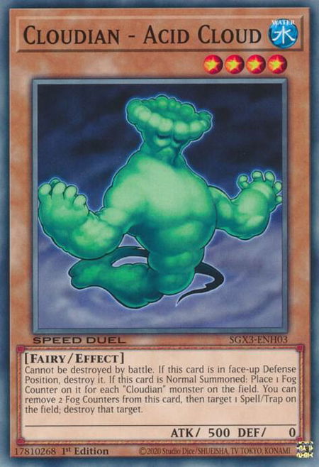 Cloudian - Acid Cloud - Speed Duel GX: Duelists of Shadows YuGiOh trading card