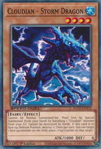 Cloudian - Storm Dragon - Speed Duel GX: Duelists of Shadows (SGX3) #SGX3-ENH10 - Common / Short Print YuGiOh Trading Card