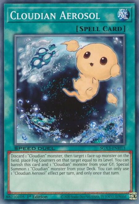 Cloudian Aerosol - Speed Duel GX: Duelists of Shadows YuGiOh trading card