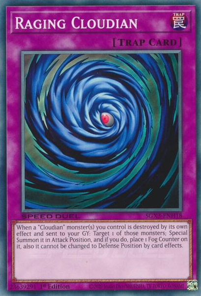 Raging Cloudian trading card from Speed Duel GX: Duelists of Shadows Raging Cloudian - Speed Duel GX: Duelists of Shadows YuGiOh trading card