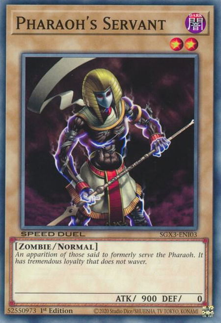 Pharaoh's Servant - Speed Duel GX: Duelists of Shadows YuGiOh trading card