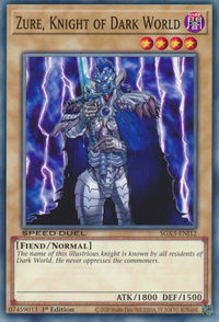 Zure, Knight of Dark World - Speed Duel GX: Duelists of Shadows (SGX3) #SGX3-ENI12 - Common / Short Print YuGiOh Trading Card