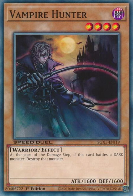 Vampire Hunter - Speed Duel GX: Duelists of Shadows YuGiOh trading card