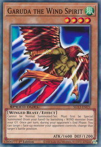Garuda the Wind Spirit - Speed Duel GX: Duelists of Shadows (SGX3) #SGX3-ENI21 - Common / Short Print YuGiOh Trading Card