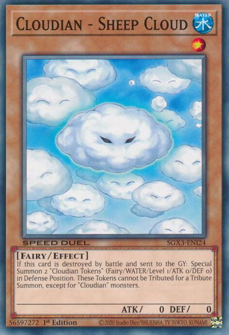 Cloudian - Sheep Cloud - Speed Duel GX: Duelists of Shadows YuGiOh trading card