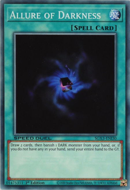 Allure of Darkness - Speed Duel GX: Duelists of Shadows YuGiOh trading card
