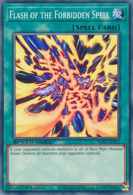 Flash of the Forbidden Spell - Speed Duel GX: Duelists of Shadows YuGiOh trading card