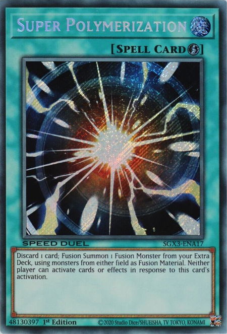 Super Polymerization (Secret Rare) - Speed Duel GX: Duelists of Shadows YuGiOh trading card