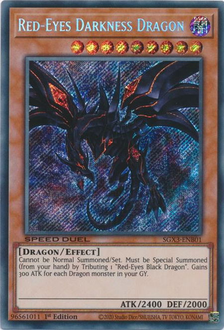 Red-Eyes Darkness Dragon (Secret Rare) - Speed Duel GX: Duelists of Shadows YuGiOh trading card