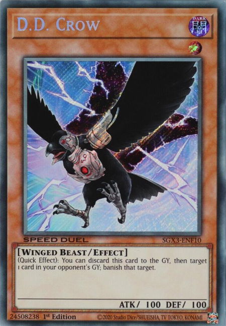 D.D. Crow (Secret Rare) - Speed Duel GX: Duelists of Shadows YuGiOh trading card