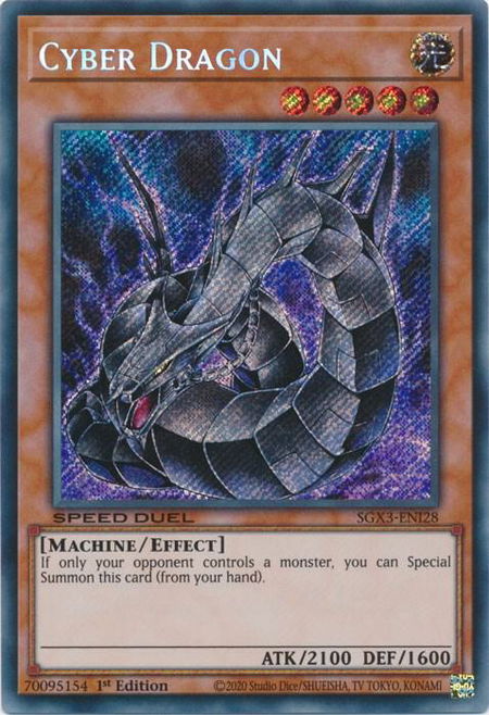 Cyber Dragon (Secret Rare) - Speed Duel GX: Duelists of Shadows YuGiOh trading card