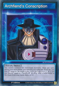 Archfiend's Conscription - Speed Duel GX: Duelists of Shadows (SGX3) #SGX3-ENS05 - Common / Short Print YuGiOh Trading Card