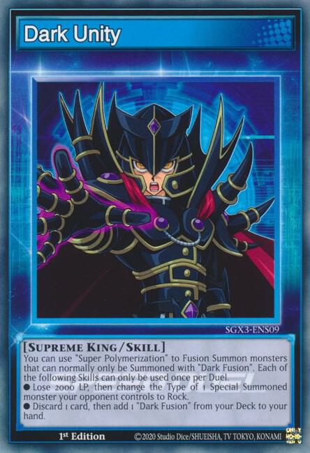 Dark Unity - Speed Duel GX: Duelists of Shadows YuGiOh trading card