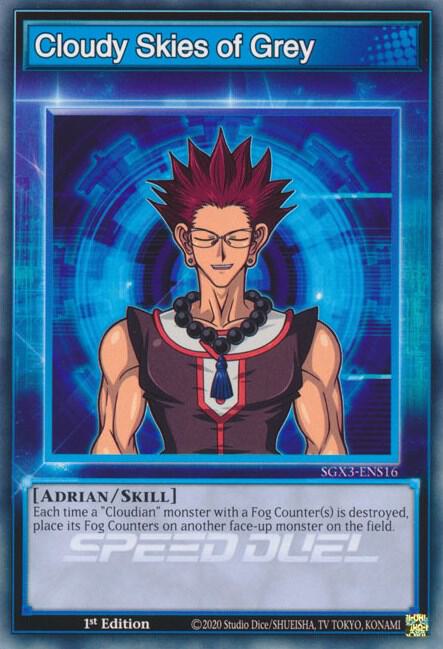 Cloudy Skies of Grey - Speed Duel GX: Duelists of Shadows YuGiOh trading card