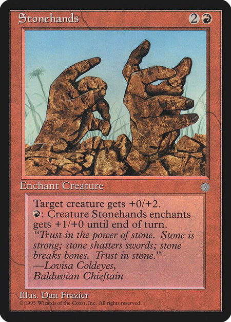 Stonehands - Ice Age Magic: The Gathering trading card