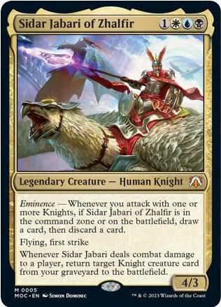 Sidar Jabari of Zhalfir - Commander: March of the Machine Magic: The Gathering trading card