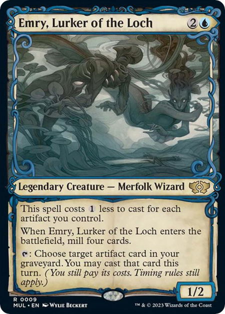 Emry, Lurker of the Loch - March of the Machine: Multiverse Legends Magic: The Gathering trading card