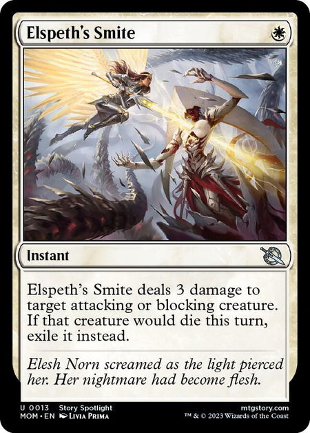 Elspeth's Smite - March of the Machine Magic: The Gathering trading card