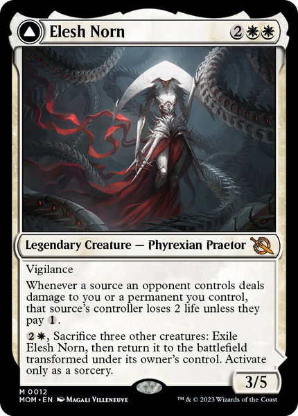 Elesh Norn trading card from March of the Machine Elesh Norn - March of the Machine Magic: The Gathering trading card