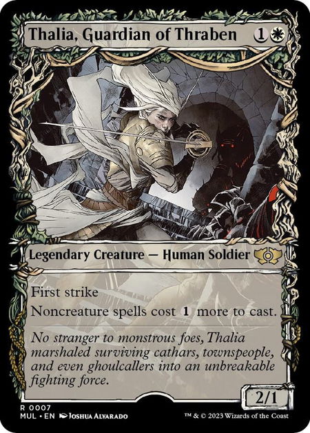 Thalia, Guardian of Thraben - March of the Machine: Multiverse Legends Magic: The Gathering trading card
