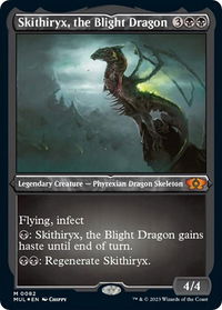 Skithiryx, the Blight Dragon (Foil Etched) - March of the Machine: Multiverse Legends (MUL) #82 - Mythic Magic: The Gathering Trading Card