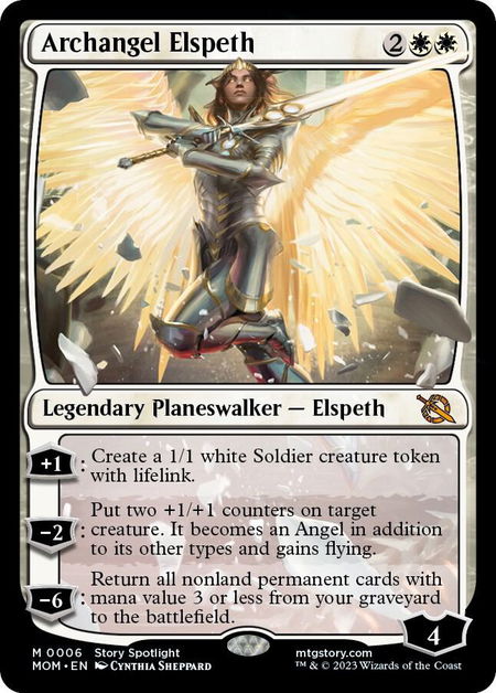 Archangel Elspeth - March of the Machine Magic: The Gathering trading card