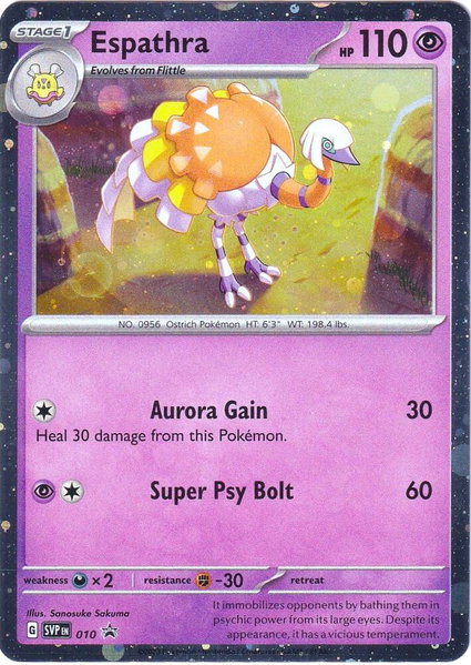 Espathra - 010 trading card from SV: Scarlet & Violet Promo Cards Espathra - 010 - SV: Scarlet & Violet Promo Cards Pokémon trading card