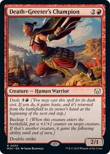 Death-Greeter's Champion - Commander: March of the Machine (MOC) #30 - Rare Magic: The Gathering Trading Card