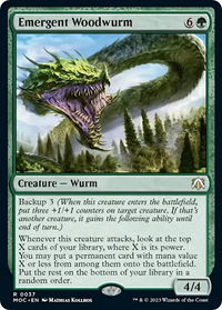 Emergent Woodwurm - Commander: March of the Machine (MOC) #37 - Rare Magic: The Gathering Trading Card