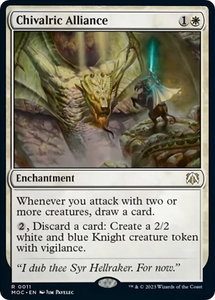 Chivalric Alliance - Commander: March of the Machine (MOC) #11 - Rare Magic: The Gathering Trading Card