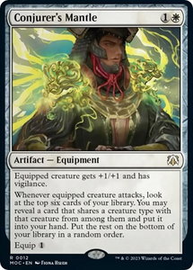 Conjurer's Mantle - Commander: March of the Machine (MOC) #12 - Rare Magic: The Gathering Trading Card