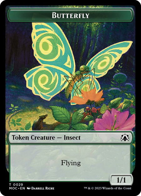 Butterfly // City's Blessing Double-sided Token - Commander: March of the Machine Magic: The Gathering trading card