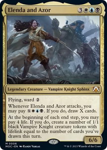Elenda and Azor - Commander: March of the Machine (MOC) #6 - Mythic Rare Magic: The Gathering Trading Card