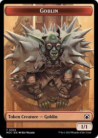 Goblin // Sliver Double-sided Token - Commander: March of the Machine (MOC) #24 // 2 - Token Magic: The Gathering Trading Card