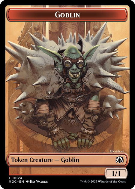Goblin // Sliver Double-sided Token - Commander: March of the Machine Magic: The Gathering trading card