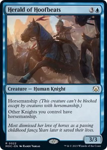 Herald of Hoofbeats - Commander: March of the Machine (MOC) #22 - Rare Magic: The Gathering Trading Card